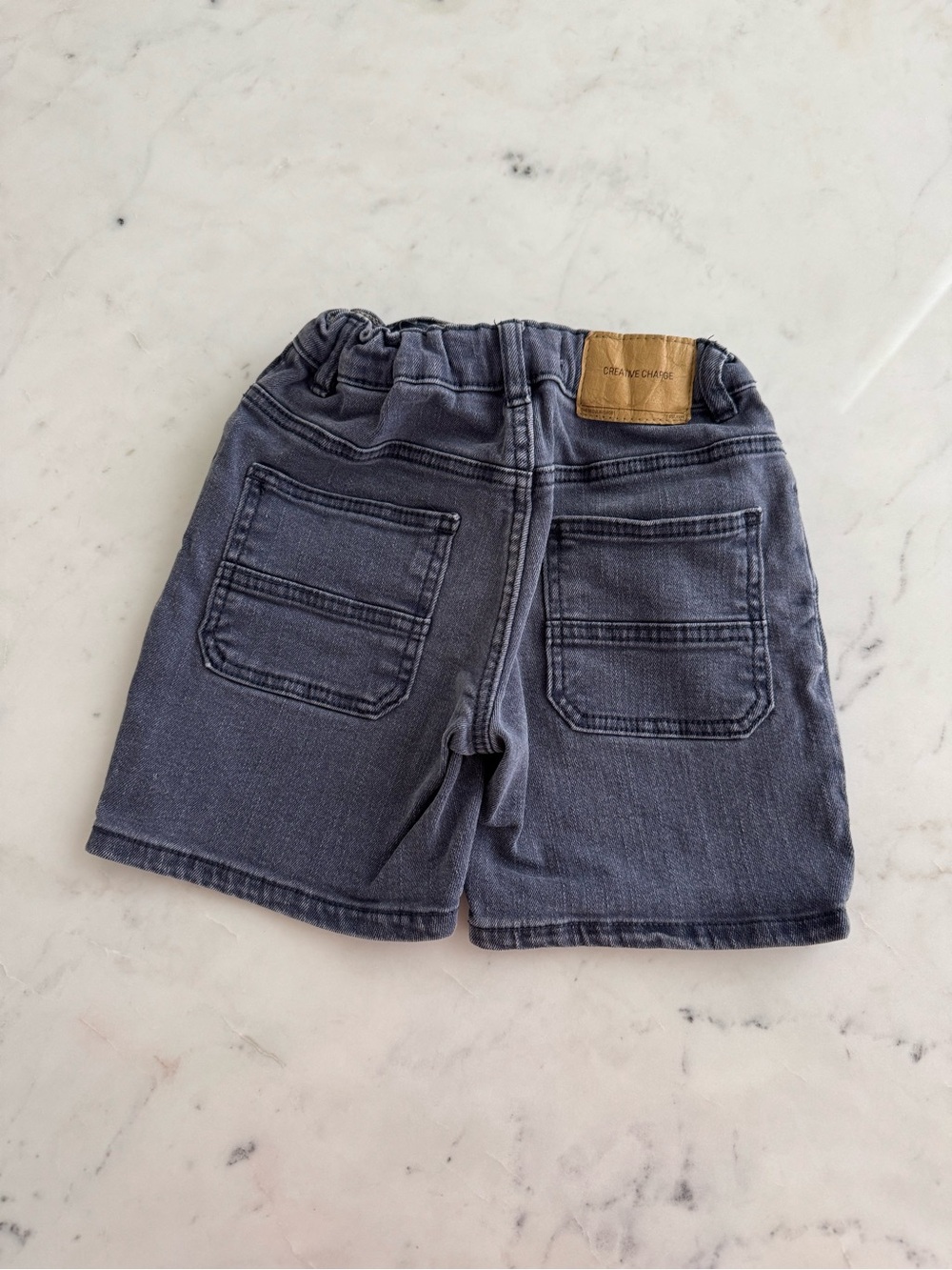 Zara Kids Shorts - Dark Gray Pull-On Denim Shorts 2-3 Years - Picture 3 of 3